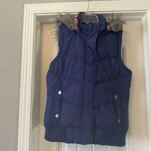 Maurices blue puffer vest
